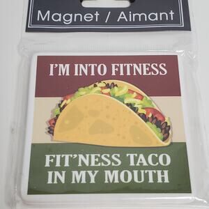 Taco Magnet Fitness Gym Funny Humor Kitchen Decor Fridge Refrigerator